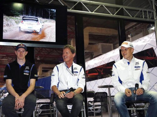 Elfyn Evans, Malcolm Wilson und Ott Tänak