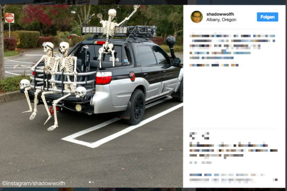Halloween-Kostüm fürs Auto
