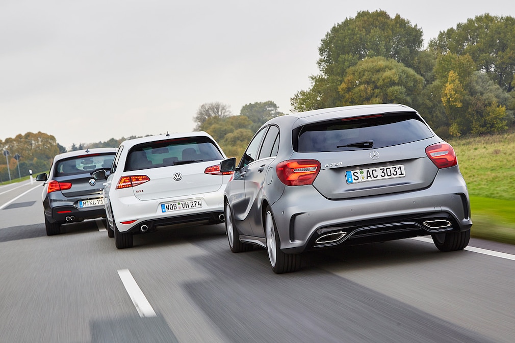 BMW 125i VW Golf GTI Performance Mercedes A 250