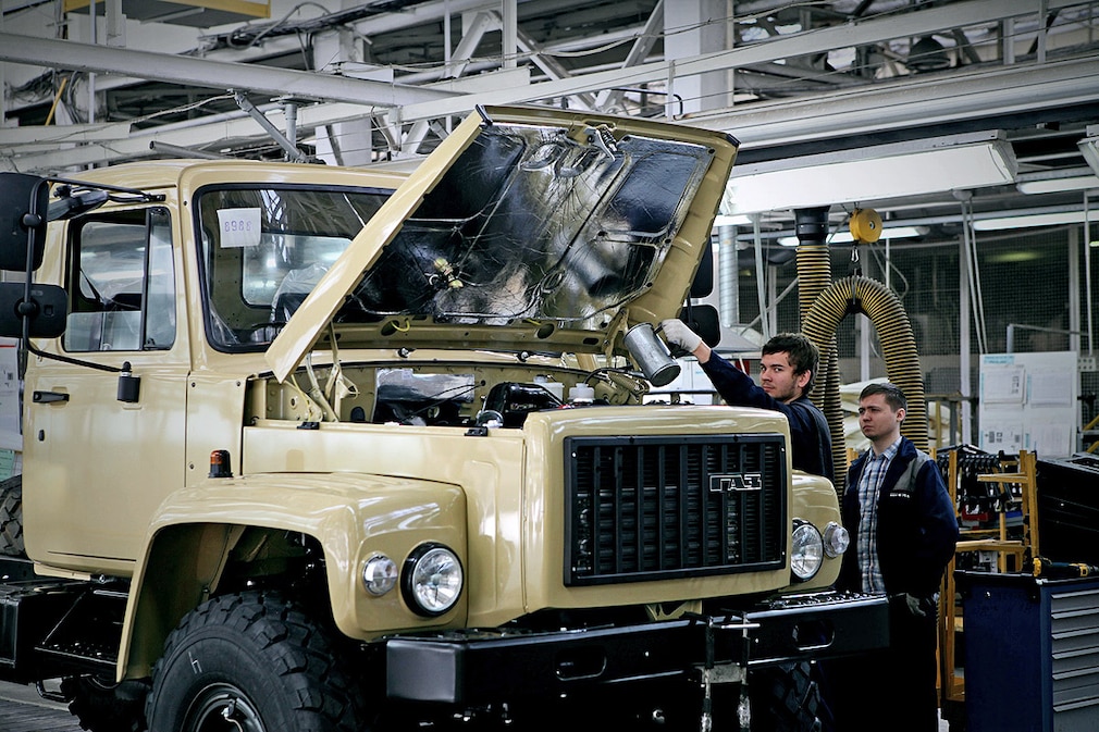 Autoproduktion bei Gaz im russischen Nischnij Nowgorod