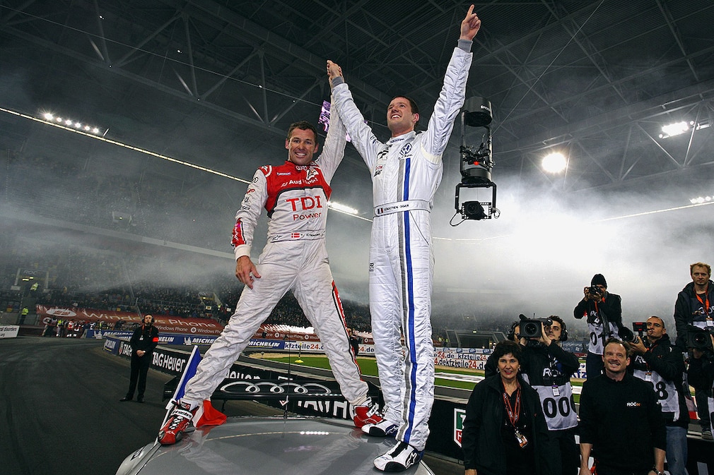 Tom Kristensen (DNK) with Winner Sébastien Ogier (FRA) - Race of Champions 2011 Düsseldorf
