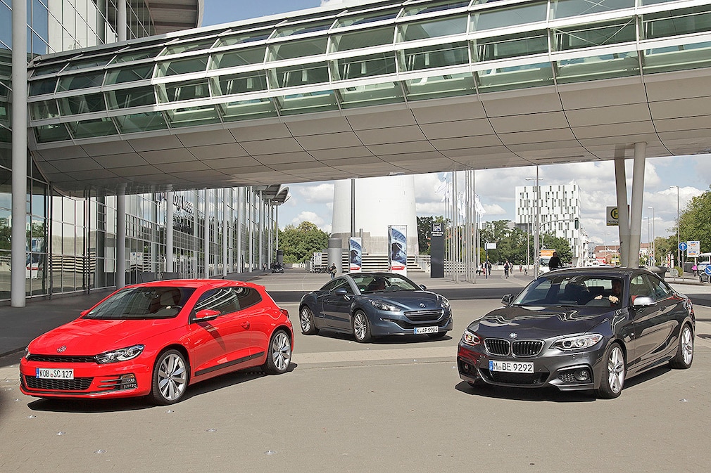 VW Scirocco 2.0 TDI Peugeot RCZ HDI BMW 220d Coupé
