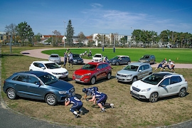 Audi Q3, Nissan Qashqai, Hyundai Tucson, VW Tiguan, Peugeot 2008, Mercedes GLA, Skoda Yeti, Opel Mokka, Renault Captur, Ford Kuga