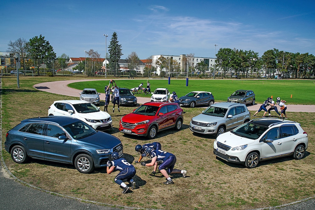 Audi Q3, Nissan Qashqai, Hyundai Tucson, VW Tiguan, Peugeot 2008, Mercedes GLA, Skoda Yeti, Opel Mokka, Renault Captur, Ford Kuga