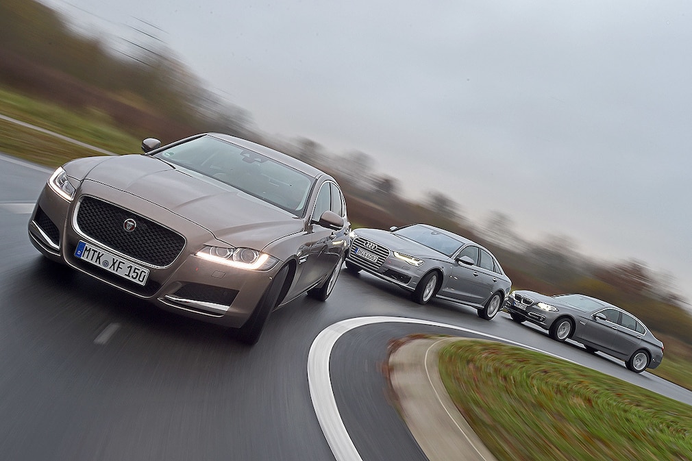 Jaguar XF 20d Audi A6 2.0 TDI BMW 520d