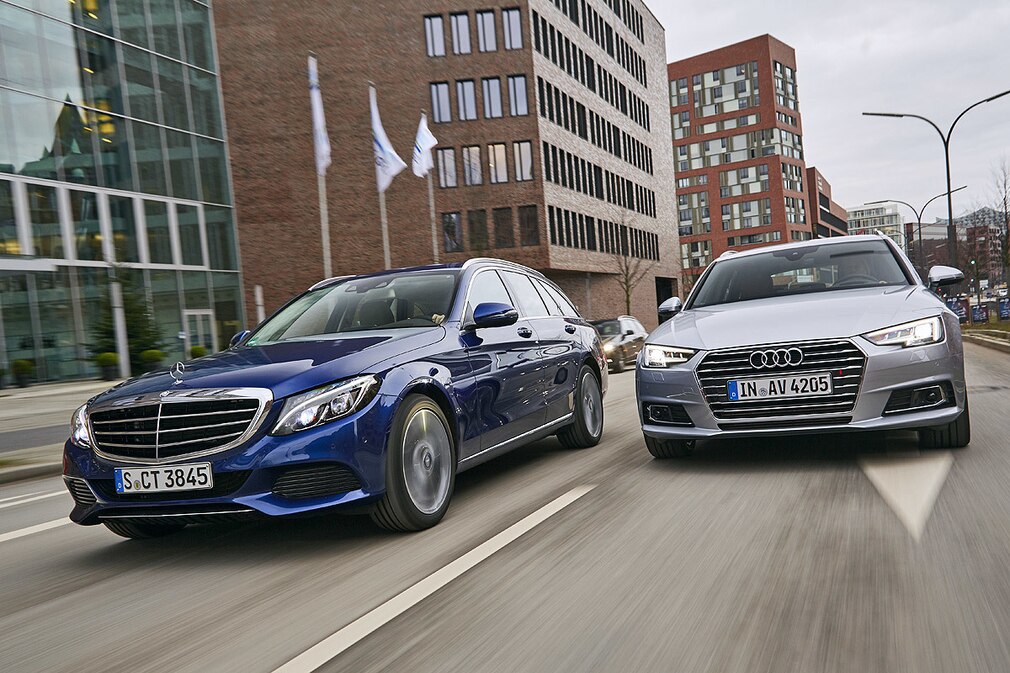 Mercedes C200 T-Modell Audi A4 Avant TFSI
