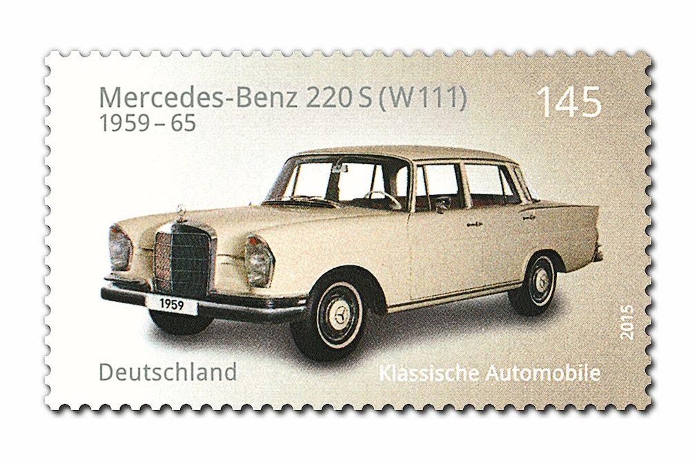 Mercedes 220 S als Briefmarke