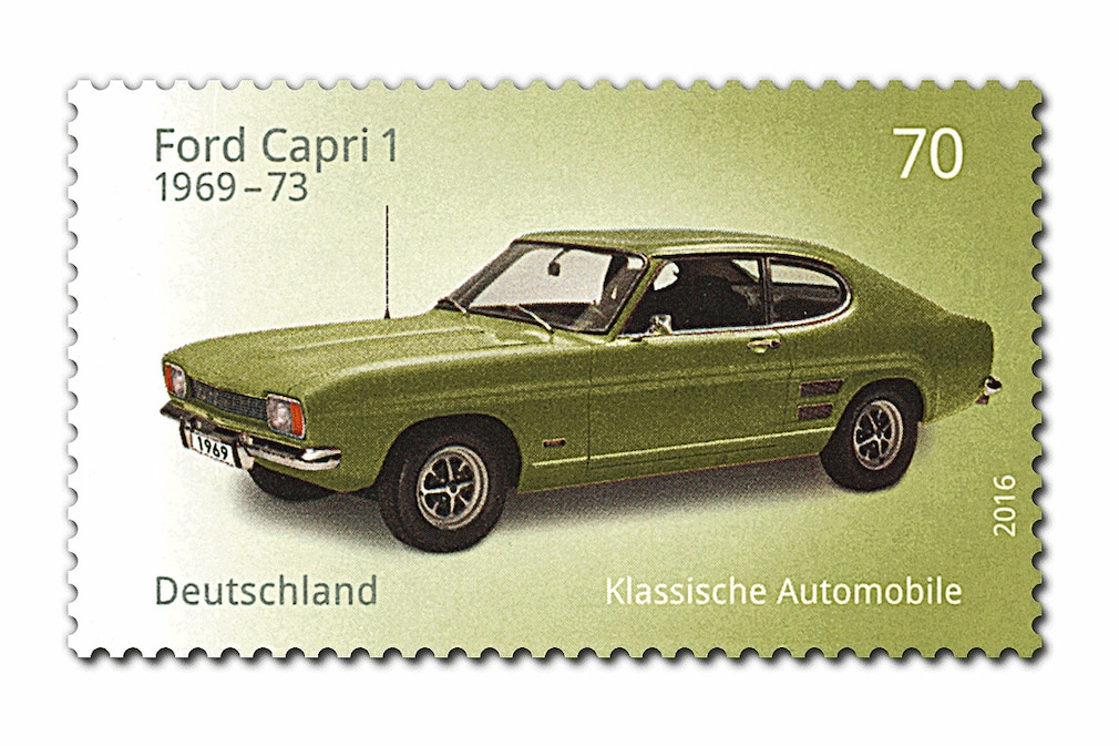 Ford Capri als Briefmarke