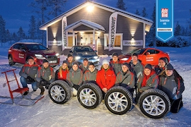Winterreifentest in Lappland