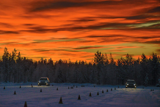 Winterreifentest in Lappland