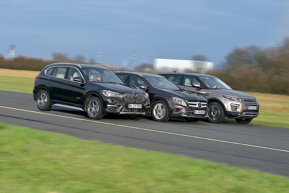 BMW X1 Mercedes GLA Range Rover Evoque