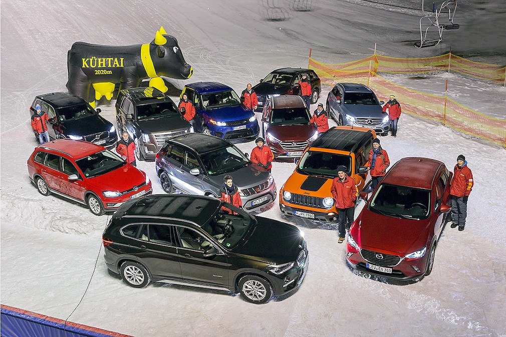 Elf Autos im Wintertest