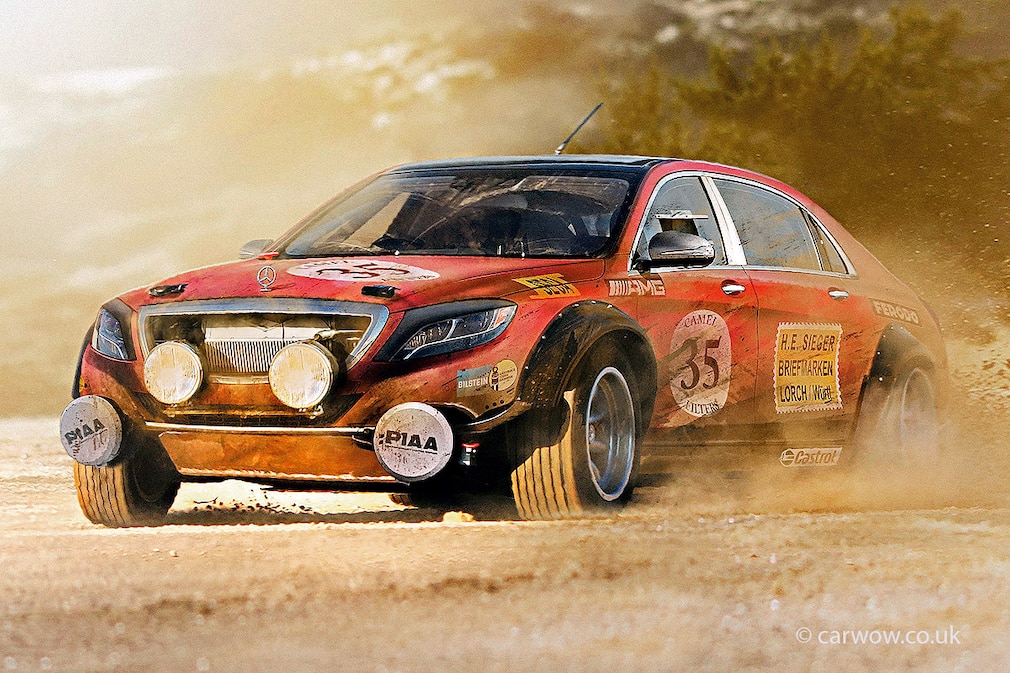 Illustration Mercedes S-Klasse "Red Pig"