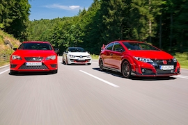 Honda Civic Type R Renault Mégane RS Seat Leon Cupra