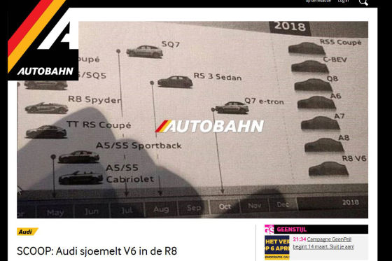Audis Modellplan bis 2018: Roadmap durchgesickert