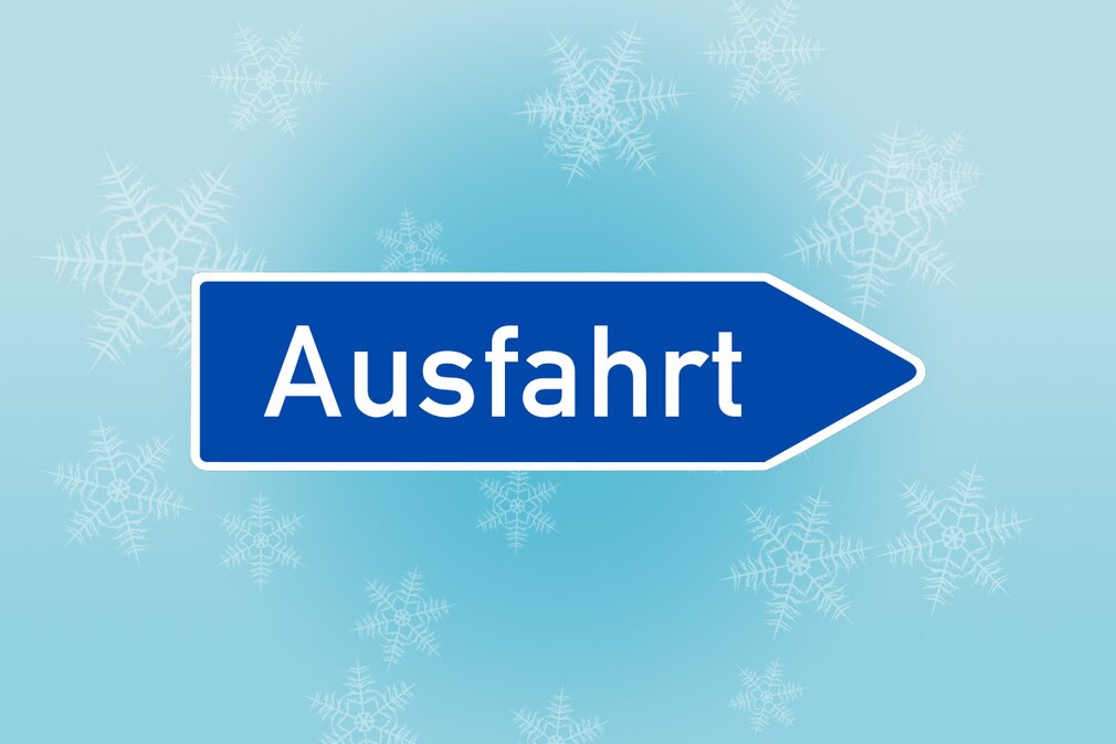 Ausfahrt von der Autobahn