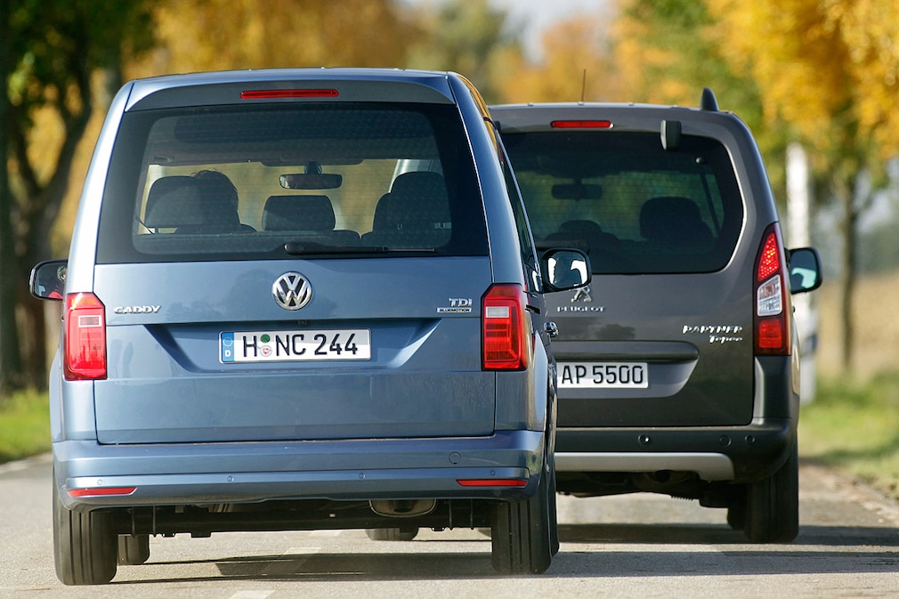 VW Caddy 2.0 TDI BlueMotion, Peugeot Partner Tepee BlueHDi 120