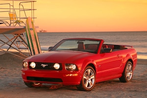 The production 2005 Ford Mustang GT convertible