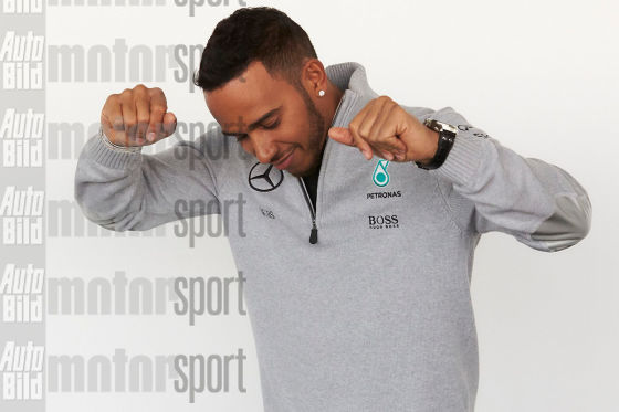 Lewis Hamilton im stummen Interview
