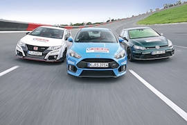 Honda Civic Type R, Ford Focus RS, VW Golf R