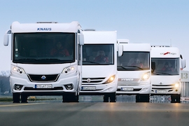 Knaus Van i 650 MEG, Bürstner Viseo i 690 G, Hymer Exsis-i 588, Carthago c-compactline I 138