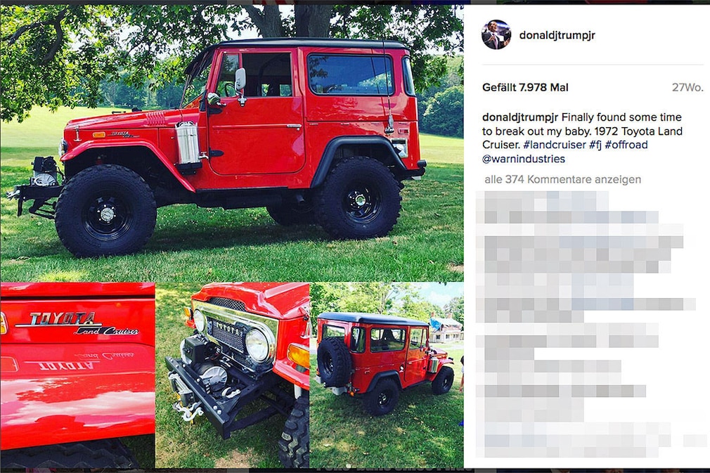 Donald Trump Junior - Fuhrpark Familie Trump