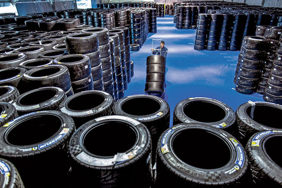 Michelin: Reifenlager in Le Mans