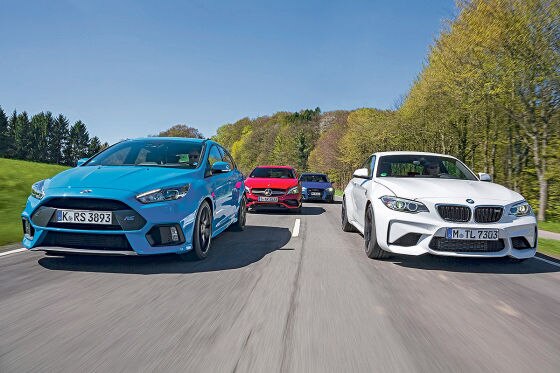 Audi RS 3 BMW M2 Ford Focus RS Mercedes A 45 AMG