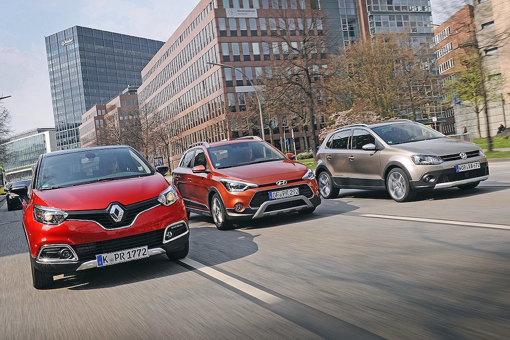 Vergleich Hyundai i20 Active 1.0 T-GDI Renault Captur TCe 120 VW Cross Polo 1.0 TSI