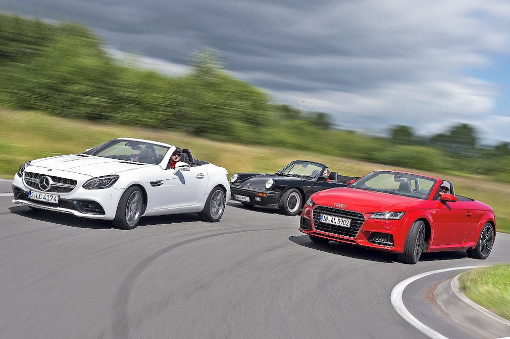 Mercedes SLC 300 Audi TT Roadster Porsche 911 Cabrio G-Modell (1989)