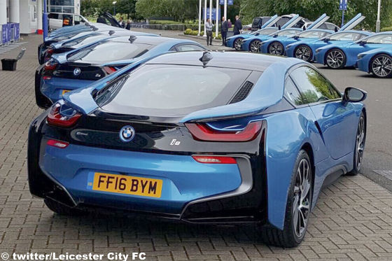19 BMW i8 für Leicester City