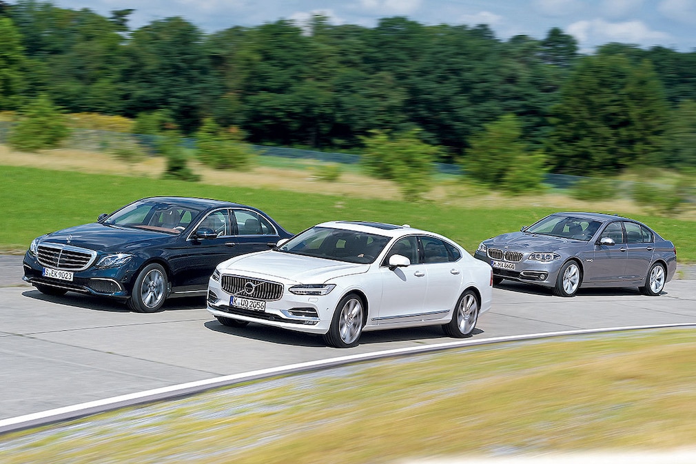 Mercedes E350 d Volvo S90 D5 AWD BMW 530d xDrive