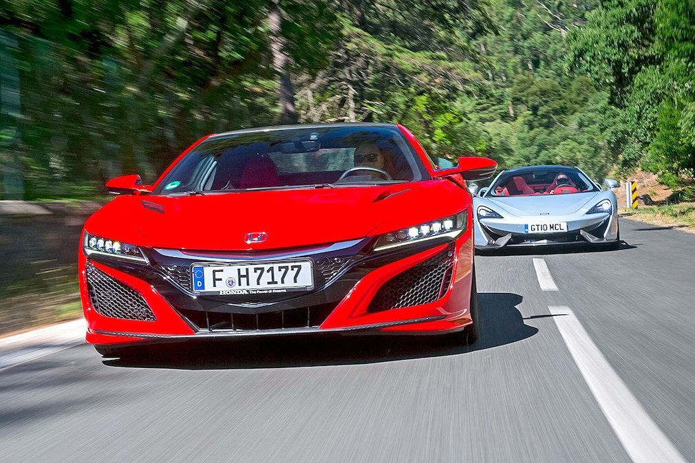 Honda NSX McLaren 570 GT