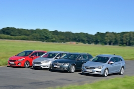 Vergleich Kia Ceed SW 1.0 T-GDI Ford Focus Turnier 1.0 EcoBoost Skoda Octavia Combi 1.0 TSI Opel Astra Sports Tourer 1.0 Turbo