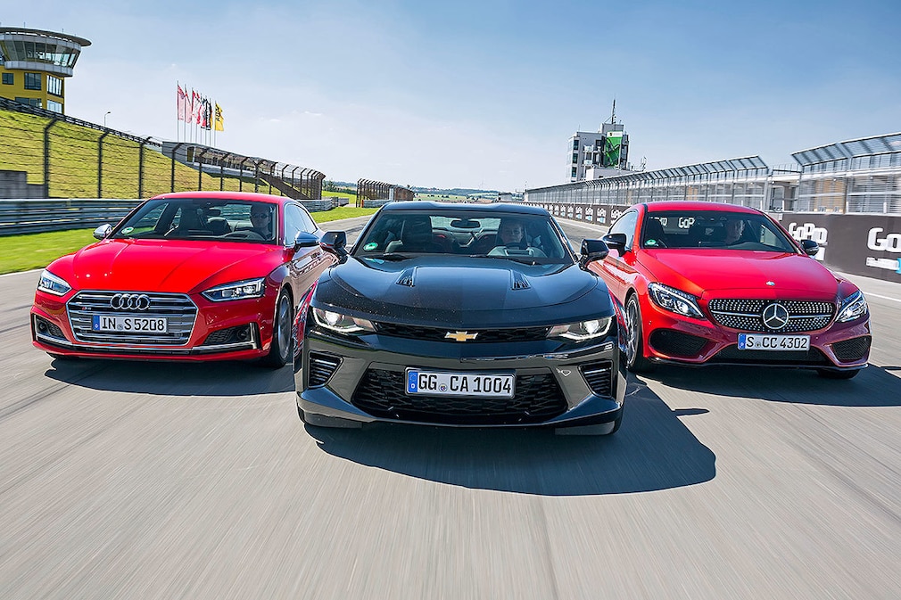 Vergleich Audi S5 Coupe Chevrolet Camaro V8 Mercedes-AMG C43 Coupe