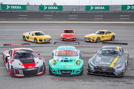 Vergleich Audi R8 LMS Porsche 911 GT3R Mercedes AMG GT3 Audi R8 V10 Plus Porsche 911 GT3 RS Mercedes-AMG GTS