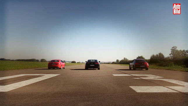 Drag Race Camaro vs C 43 Coupé vs S5 Coupé