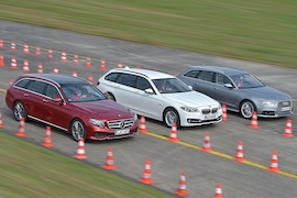 Mercedes E220 d T-Modell BMW 520d Touring Audi A6 Avant 2.0 TDI