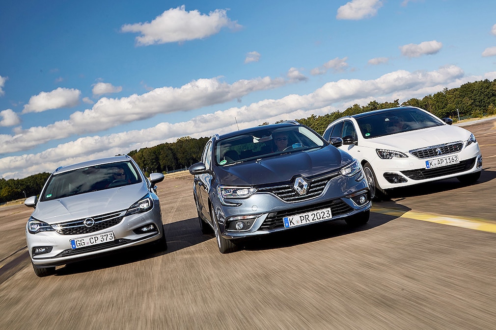 Opel Astra Sports Tourer Renault Mégane Grandtour Peugeot 308 SW