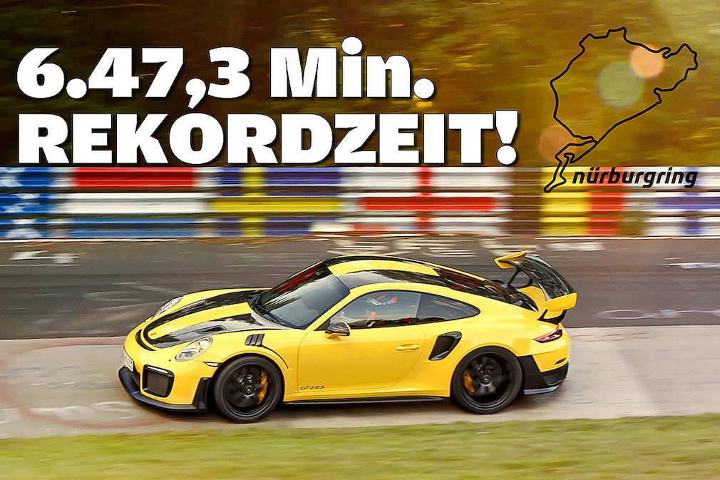 Porsche 911 GT2 RS Nürburgring Rekordzeit Montage 