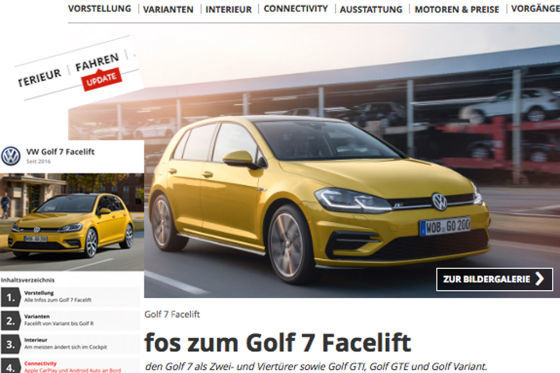 AUTO BILD: Neue Modellseite