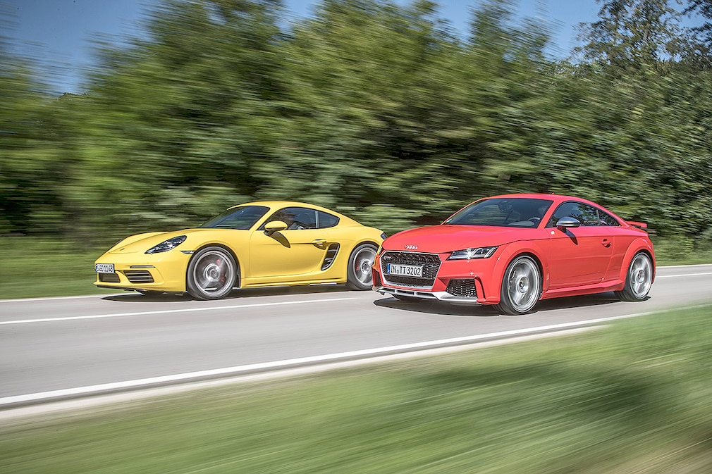 Porsche 718 Cayman S Audi TT RS