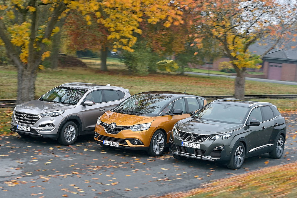 Hyundai Tucson Peugeot 3008 Renault Scénic