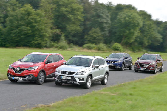 Renault Kadjar, Seat Ateca, Nissan Qashqai, Hyundai Tucson Renault Kadjar, Seat Ateca, Nissan Qashqai, Hyundai Tucson