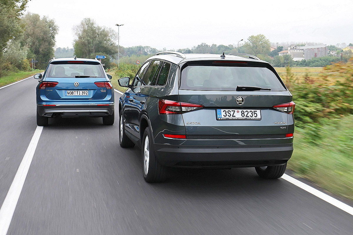 Skoda Kodiaq vs. VW Tiguan Bilder autobild.de