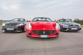 Aston Martin Vanquish Volante Ferrari California T Mercedes-AMG SL 63