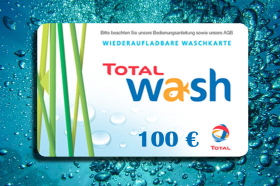 100-Euro-Waschkarte von TOTAL