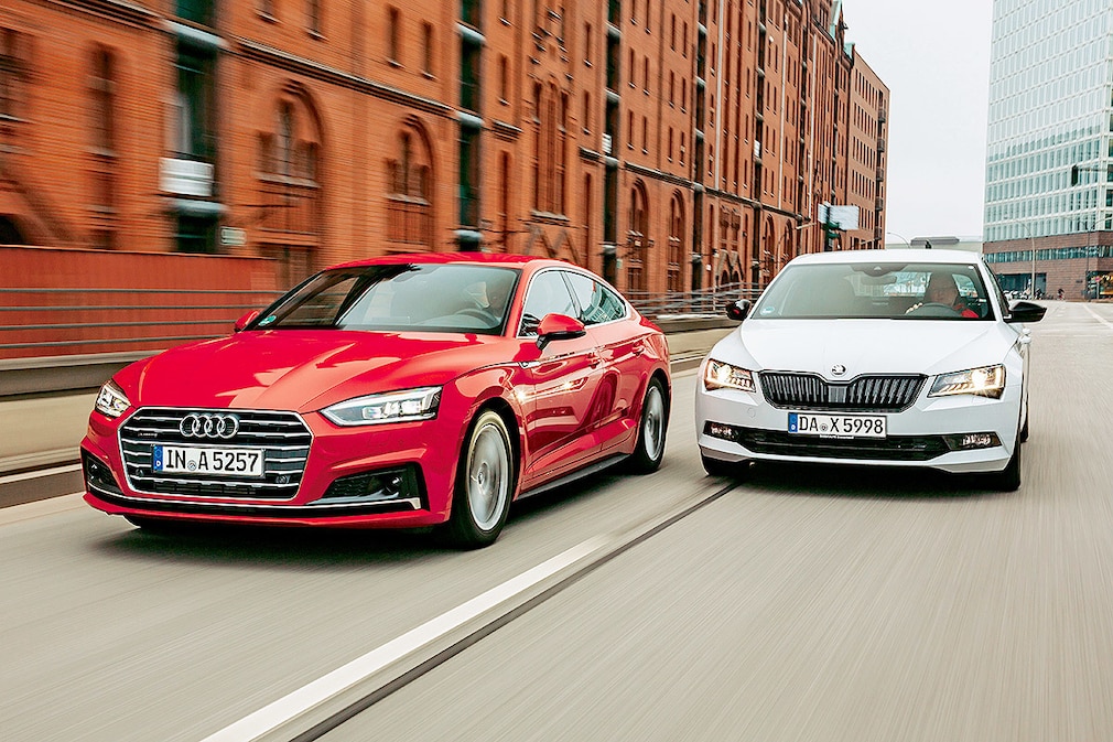 Audi A5 Sportback 2.0 TFSI quattro Skoda Superb 2.0 TSI