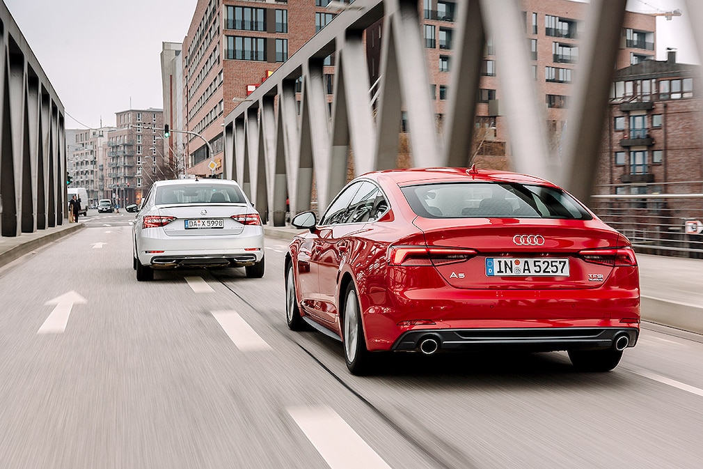 Audi A5 Sportback 2.0 TFSI quattro Skoda Superb 2.0 TSI