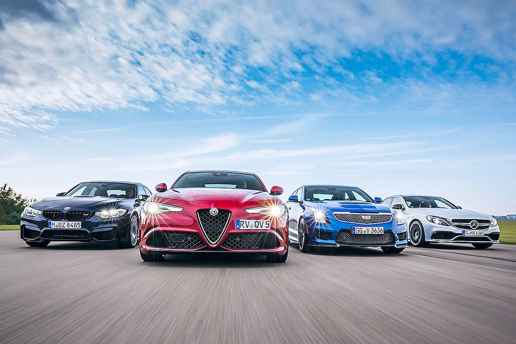 Alfa Giulia Quadrifoglio BMW M3 Cadillac ATS-V Mercedes-AMG C 63 S